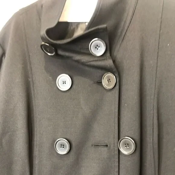 INC International Concepts black trench button front coat, size XL - Picture 16 of 16